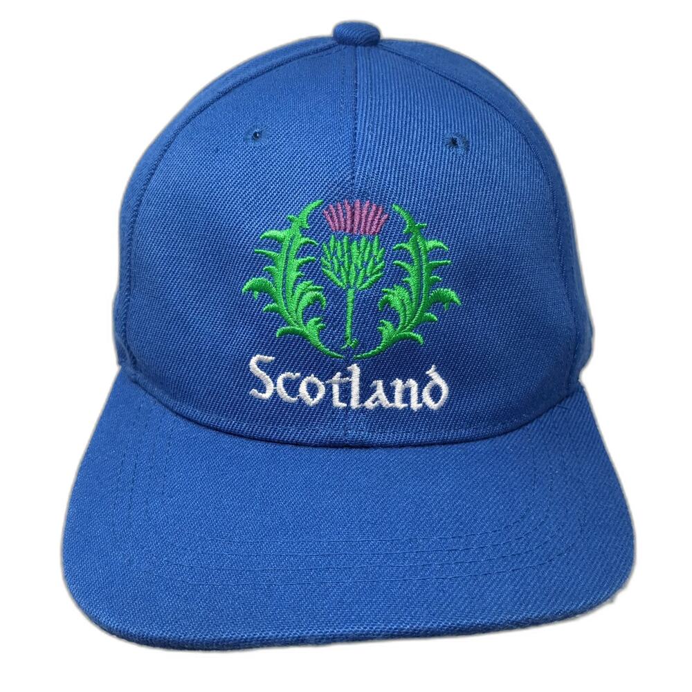 Elgate Baseball Cap Blue One Size Scotland Thistle Embroidered Strapback Hat